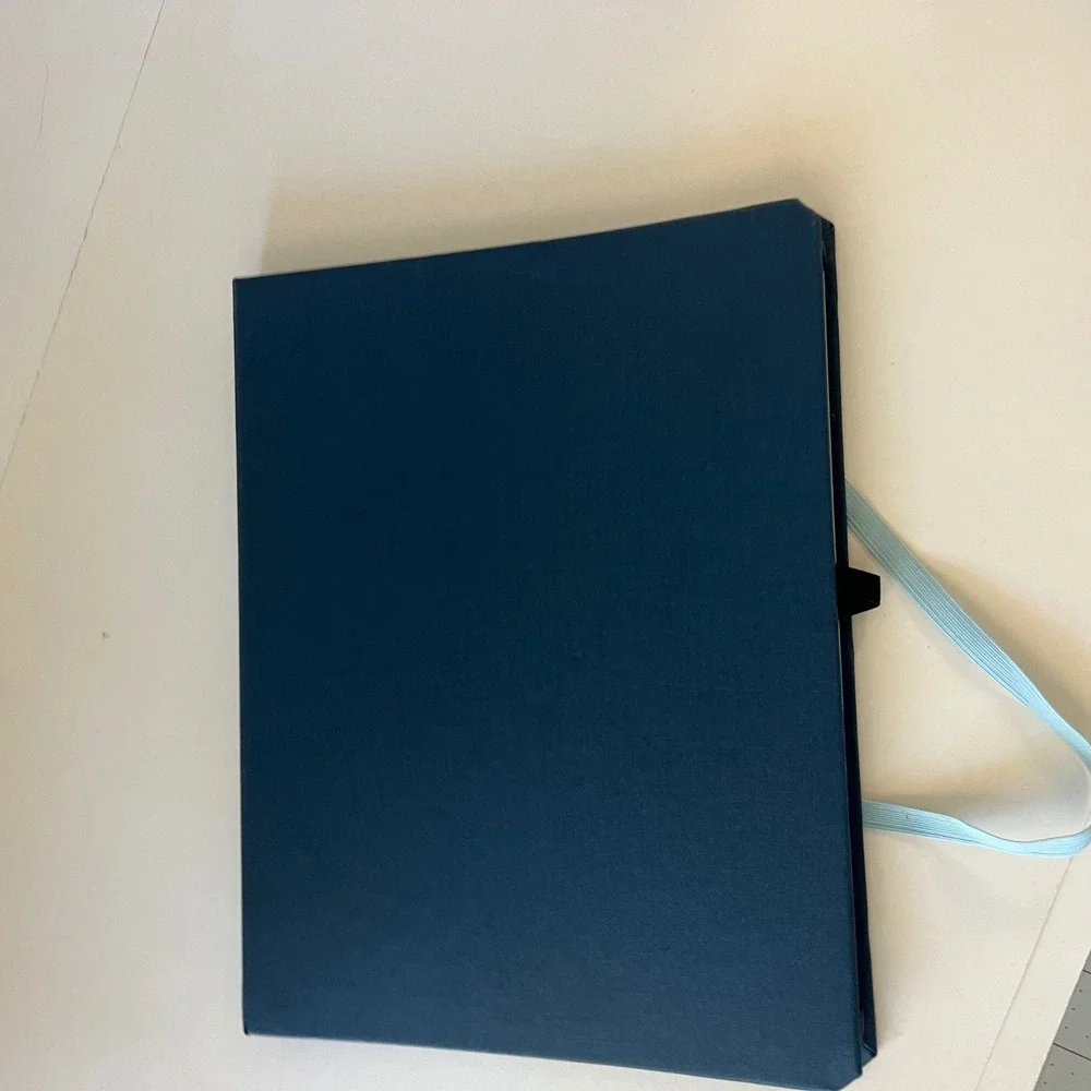 DODOcase Navy Blue Canvas Book Style iPad Case Made in USA Elastic Strap Closure